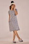 Sweet Moon Knit Cotton Mid Length Nightdress - Dusty Lavender — thumbnail 4
